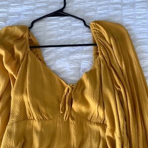 Yellow long sleeve dress